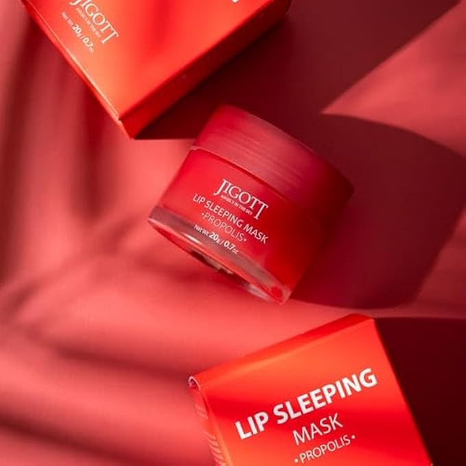 jigott LIP SLEEPING MASK [PROPOLIS] NET WT 20G/0.7OZ - OVERNIGHT LIP MASK, SLEEPING LIP MASK FOR DRY LIPS, MOISTURIZING LIP BALM (PROPOLIS) - Image 3